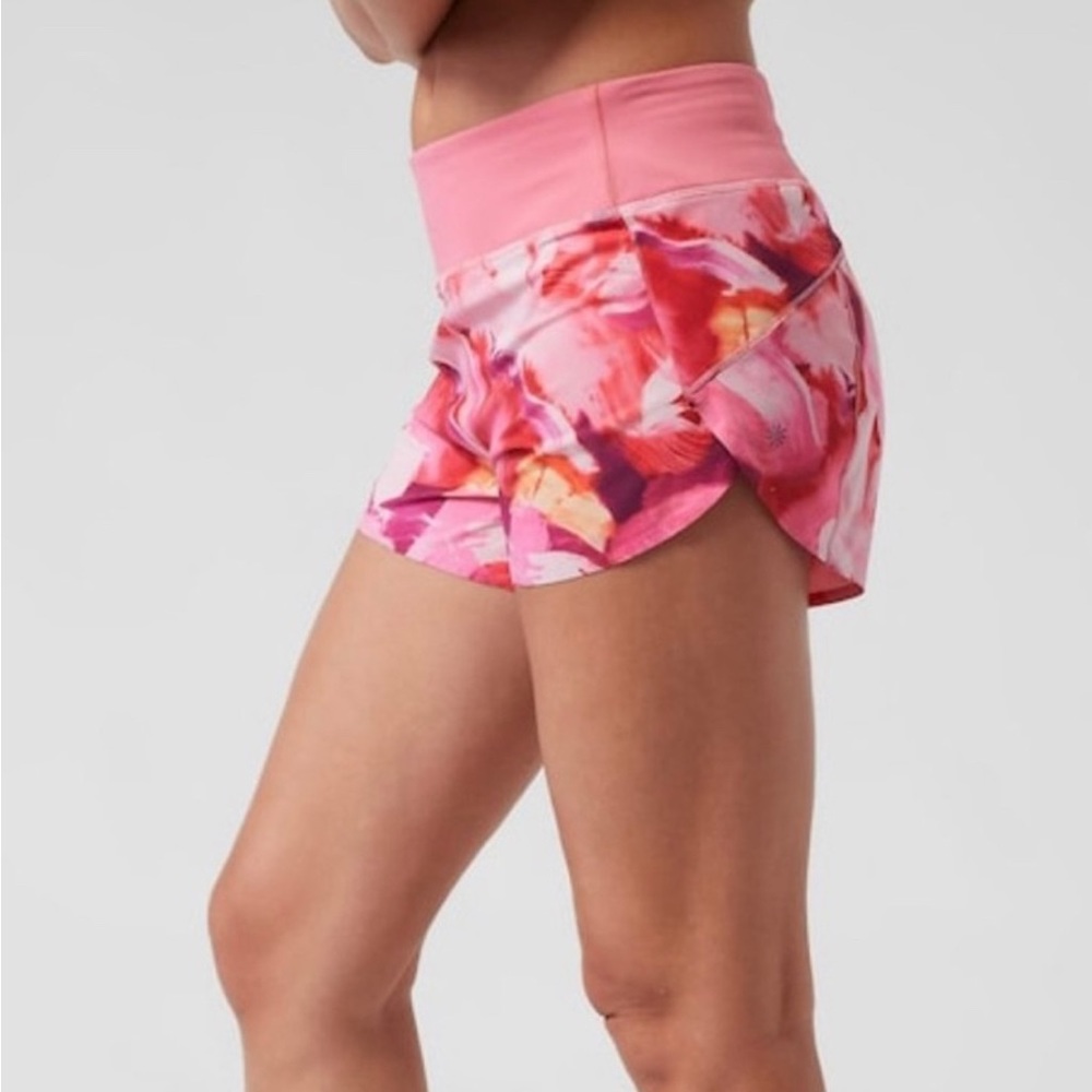 NWT Athleta Run With It Shorts Pink Petals. Medium SOLD OUT!